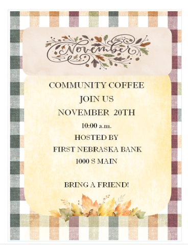 NOVEMBER COMMUNITY COFFEE 