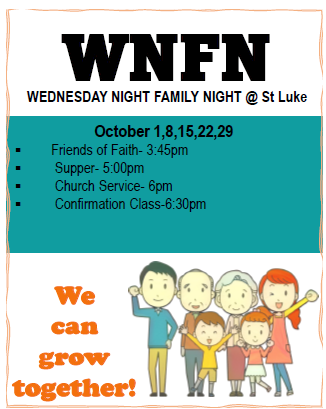 Wednesday Night Family Night