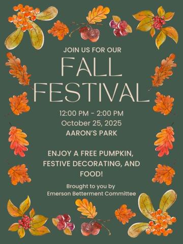 Fall Festival October 25